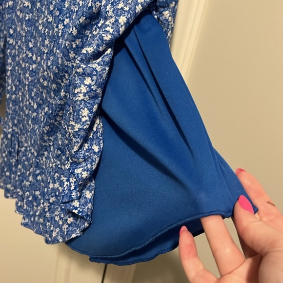 B Darlin Blue Floral Dress - Picture 8 of 12